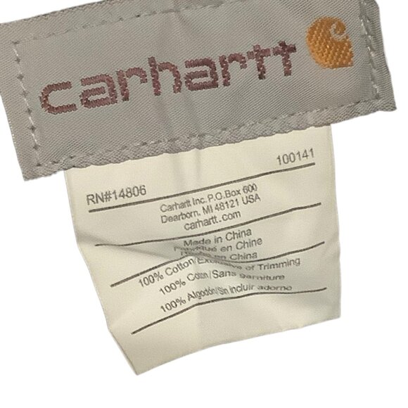 Carhartt Firm Duck Flat Brown Snapback Hat 100% Cotton Men OS Casual Snapback - Picture 4 of 5